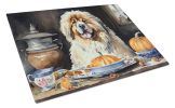 NEW Tibetan Mastiff Fall Kitchen Pumpkins Glass Cutting Board Decorative Tempered Glass Kitchen Cutting and Serving Board Large Size Chopping Board