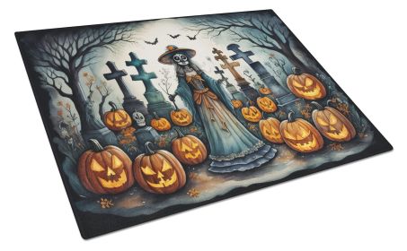 NEW La Catrina Skeleton Spooky Halloween Glass Cutting Board Decorative Tempered Glass Kitchen Cutting and Serving Board Large Size Chopping Board