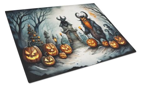 NEW Krampus The Christmas Demon Spooky Halloween Glass Cutting Board Decorative Tempered Glass Kitchen Cutting and Serving Board Large Size Chopping B