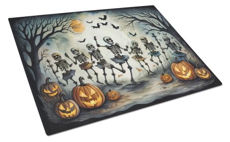 NEW Dancing Skeletons Spooky Halloween Glass Cutting Board Decorative Tempered Glass Kitchen Cutting and Serving Board Large Size Chopping Board