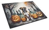 NEW Boxer Spooky Halloween Glass Cutting Board Decorative Tempered Glass Kitchen Cutting and Serving Board Large Size Chopping Board
