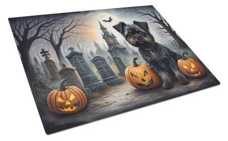 NEW Affenpinscher Spooky Halloween Glass Cutting Board Decorative Tempered Glass Kitchen Cutting and Serving Board Large Size Chopping Board