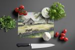 Donkey by the Stone Wall Glass Cutting Board Decorative Tempered Glass Kitchen Cutting and Serving Board Large Size Chopping Board