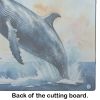 Humpback Whale Breaching Glass Cutting Board Decorative Tempered Glass Kitchen Cutting and Serving Board Large Size Chopping Board