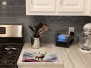 Highland Red Deer Glass Cutting Board Decorative Tempered Glass Kitchen Cutting and Serving Board Large Size Chopping Board