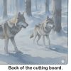 Winter Wolves Glass Cutting Board Decorative Tempered Glass Kitchen Cutting and Serving Board Large Size Chopping Board
