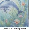 Spring Dolphin Glass Cutting Board Decorative Tempered Glass Kitchen Cutting and Serving Board Large Size Chopping Board