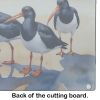 Oystercatchers Foraging Glass Cutting Board Decorative Tempered Glass Kitchen Cutting and Serving Board Large Size Chopping Board