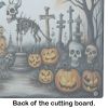 NEW Pet Cemetery Spooky Halloween Glass Cutting Board Decorative Tempered Glass Kitchen Cutting and Serving Board Large Size Chopping Board