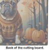 NEW Fawn French Bulldog Fall Glass Cutting Board Decorative Tempered Glass Kitchen Cutting and Serving Board Large Size Chopping Board