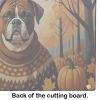 NEW Boxer Fall Glass Cutting Board Decorative Tempered Glass Kitchen Cutting and Serving Board Large Size Chopping Board