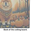 NEW Chow Chow Fall Glass Cutting Board Decorative Tempered Glass Kitchen Cutting and Serving Board Large Size Chopping Board
