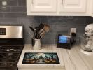 NEW Graveyard Spooky Halloween Glass Cutting Board Decorative Tempered Glass Kitchen Cutting and Serving Board Large Size Chopping Board