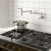 Traditional Wall Mount 16 1/6 Inch Extended Stove Swing Arm Folding 2 Handles 360¬∞ Rotation Dual Joints Pot Filler Kitchen Faucet