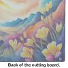 NEW Freesia in Color Glass Cutting Board Decorative Tempered Glass Kitchen Cutting and Serving Board Large Size Chopping Board