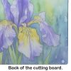NEW Tennessee Iris in Watercolor Glass Cutting Board Decorative Tempered Glass Kitchen Cutting and Serving Board Large Size Chopping Board
