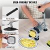 VEVOR French Fry Cutter, Potato Slicer with 1/2-Inch and 3/8-Inch Stainless Steel Blades, Manual Potato Cutter Chopper with Suction Cups