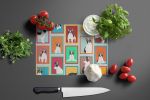 NEW Lots of Black and White French Bulldog Glass Cutting Board Decorative Tempered Glass Kitchen Cutting and Serving Board Large Size Chopping Board