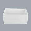 23.6" L X 18" W White Ceramic Single Bowl Kitchen Sink