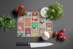 NEW Lots of Fawn Pug Glass Cutting Board Decorative Tempered Glass Kitchen Cutting and Serving Board Large Size Chopping Board