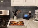 NEW Red Miniature Pinscher Fall Glass Cutting Board Decorative Tempered Glass Kitchen Cutting and Serving Board Large Size Chopping Board