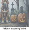 NEW Bloodhound Spooky Halloween Glass Cutting Board Decorative Tempered Glass Kitchen Cutting and Serving Board Large Size Chopping Board