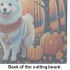 NEW American Eskimo Fall Glass Cutting Board Decorative Tempered Glass Kitchen Cutting and Serving Board Large Size Chopping Board