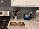 NEW Poodle Fall Glass Cutting Board Decorative Tempered Glass Kitchen Cutting and Serving Board Large Size Chopping Board
