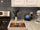 NEW Pit Bull Terrier Fall Glass Cutting Board Decorative Tempered Glass Kitchen Cutting and Serving Board Large Size Chopping Board