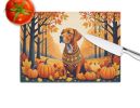 NEW Vizsla Fall Glass Cutting Board Decorative Tempered Glass Kitchen Cutting and Serving Board Large Size Chopping Board