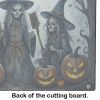 NEW Witches Spooky Halloween Glass Cutting Board Decorative Tempered Glass Kitchen Cutting and Serving Board Large Size Chopping Board