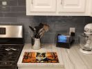 NEW Collie Fall Glass Cutting Board Decorative Tempered Glass Kitchen Cutting and Serving Board Large Size Chopping Board