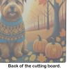 NEW Norfolk Terrier Fall Glass Cutting Board Decorative Tempered Glass Kitchen Cutting and Serving Board Large Size Chopping Board