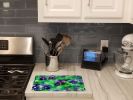 NEW Wisconsin Wood Violets in Watercolor Glass Cutting Board Decorative Tempered Glass Kitchen Cutting and Serving Board Large Size Chopping Board