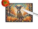 NEW Miniature Pinscher Fall Glass Cutting Board Decorative Tempered Glass Kitchen Cutting and Serving Board Large Size Chopping Board