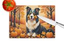 NEW Collie Fall Glass Cutting Board Decorative Tempered Glass Kitchen Cutting and Serving Board Large Size Chopping Board
