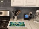 Manatee in a Seagrass Bed Glass Cutting Board Decorative Tempered Glass Kitchen Cutting and Serving Board Large Size Chopping Board