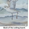 Sanderling Racing the Tide Glass Cutting Board Decorative Tempered Glass Kitchen Cutting and Serving Board Large Size Chopping Board