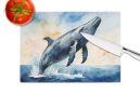 Humpback Whale Breaching Glass Cutting Board Decorative Tempered Glass Kitchen Cutting and Serving Board Large Size Chopping Board