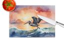 Pelican Fiery Sunset Glass Cutting Board Decorative Tempered Glass Kitchen Cutting and Serving Board Large Size Chopping Board