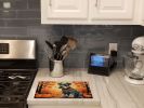 NEW Schnauzer Fall Glass Cutting Board Decorative Tempered Glass Kitchen Cutting and Serving Board Large Size Chopping Board