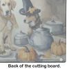 NEW Yellow Lab Fall Kitchen Pumpkins Glass Cutting Board Decorative Tempered Glass Kitchen Cutting and Serving Board Large Size Chopping Board
