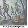 NEW Zombies Spooky Halloween Glass Cutting Board Decorative Tempered Glass Kitchen Cutting and Serving Board Large Size Chopping Board