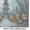 NEW Krampus The Christmas Demon Spooky Halloween Glass Cutting Board Decorative Tempered Glass Kitchen Cutting and Serving Board Large Size Chopping B