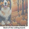NEW Collie Fall Glass Cutting Board Decorative Tempered Glass Kitchen Cutting and Serving Board Large Size Chopping Board