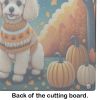 NEW Poodle Fall Glass Cutting Board Decorative Tempered Glass Kitchen Cutting and Serving Board Large Size Chopping Board