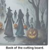 NEW Vampires Spooky Halloween Glass Cutting Board Decorative Tempered Glass Kitchen Cutting and Serving Board Large Size Chopping Board