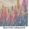 NEW Gladiolus in Color Glass Cutting Board Decorative Tempered Glass Kitchen Cutting and Serving Board Large Size Chopping Board