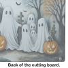 NEW Ghosts Spooky Halloween Glass Cutting Board Decorative Tempered Glass Kitchen Cutting and Serving Board Large Size Chopping Board