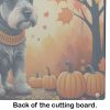 NEW Schnauzer Fall Glass Cutting Board Decorative Tempered Glass Kitchen Cutting and Serving Board Large Size Chopping Board